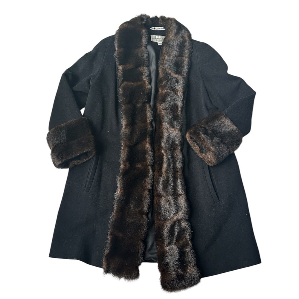 Vintage Albert Nipon Studio Black Lambswool Blend… - image 1